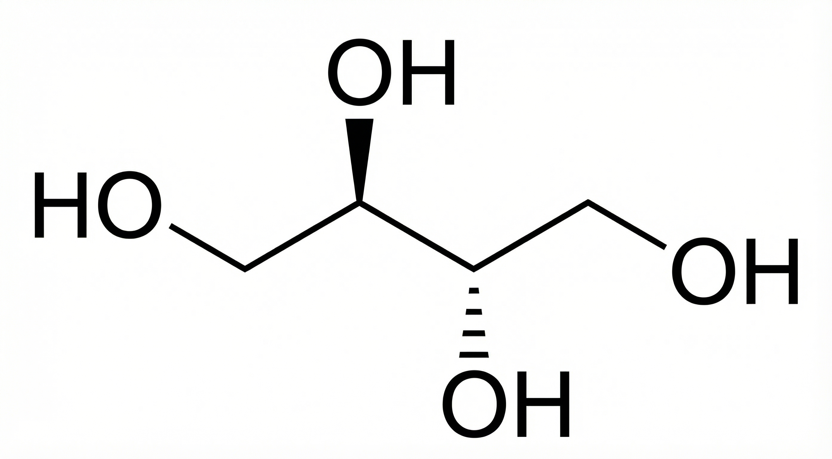 Chemický vzorec Erythritolu
