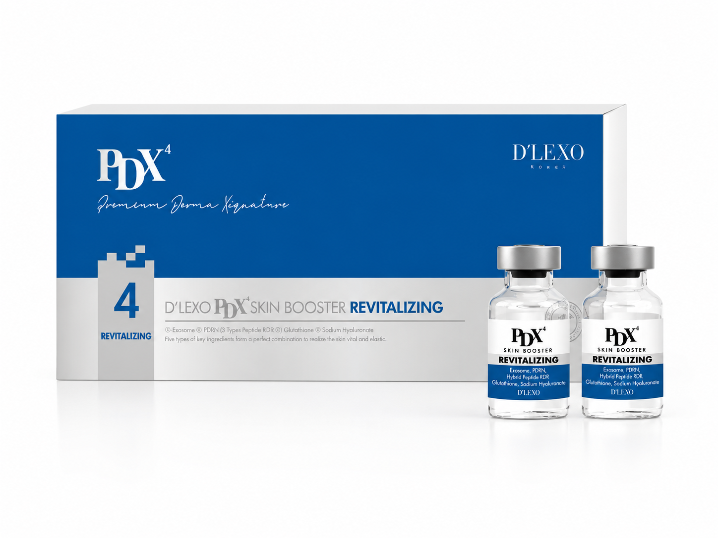 PDX⁴ Skin Booster Revitalizing – krabička + ampule